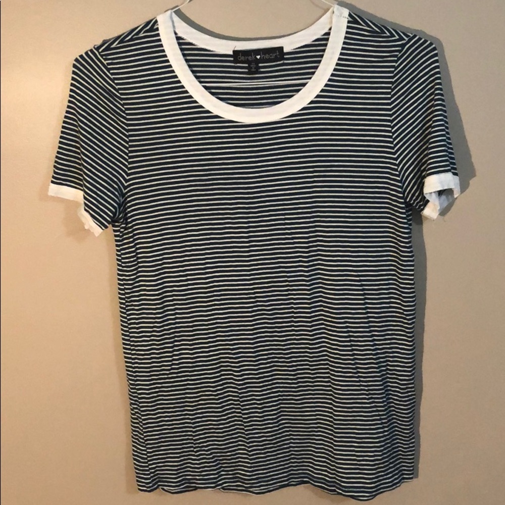 Stripped green and white short sleeve